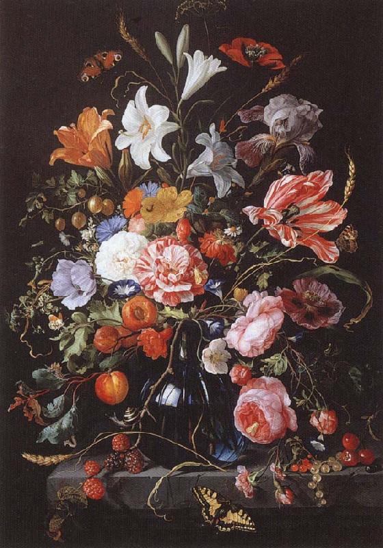 Jan Davidsz. de Heem Fresh flowers and Vase oil painting image